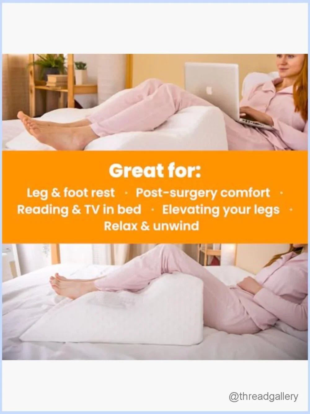Memory Foam Wedge Pillow for Acid Reflux & Snoring Relief
